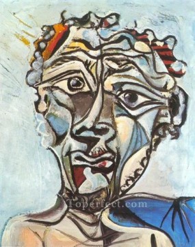 Pablo Picasso Painting - Cabeza de hombre 3 1971 cubista Pablo Picasso